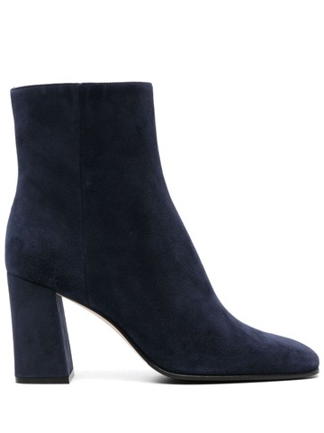 sergio rossi 135 mm suede ankle boots - blue