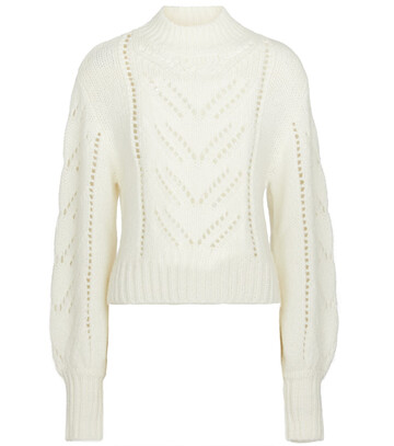 redvalentino open-knit sweater in white
