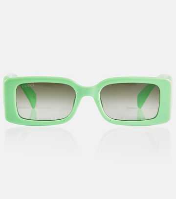 gucci gg square sunglasses in green