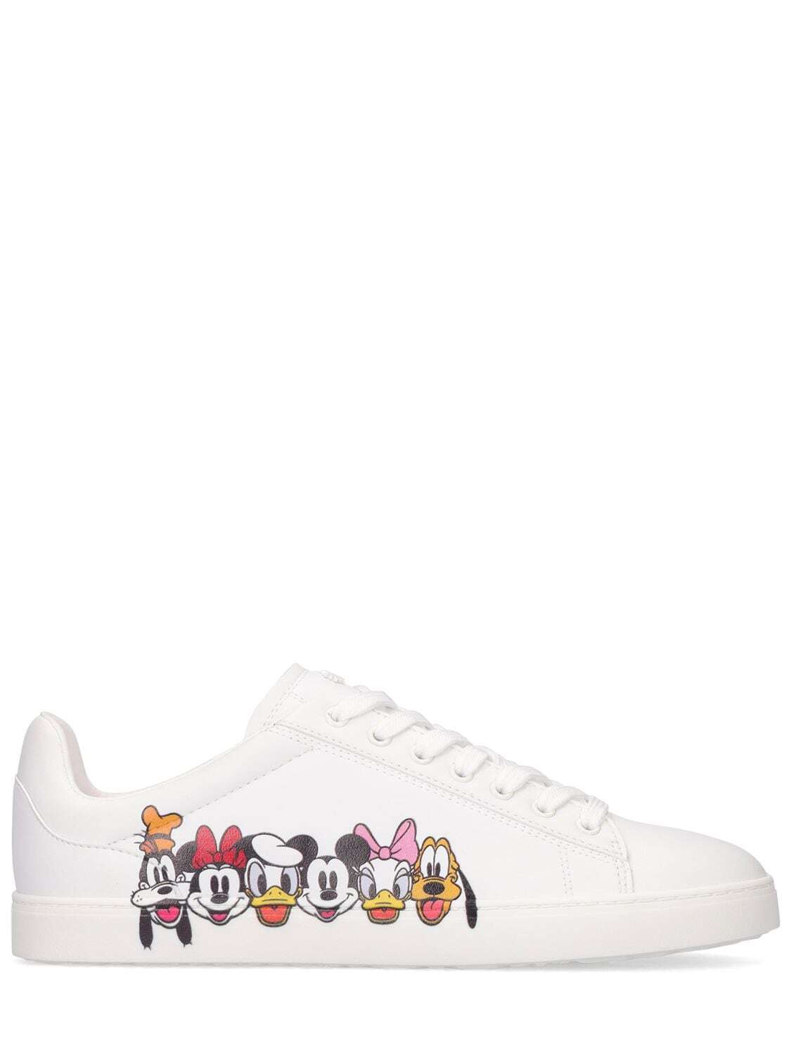 STUART WEITZMAN 45mm Printed Leather Low Sneakers in white
