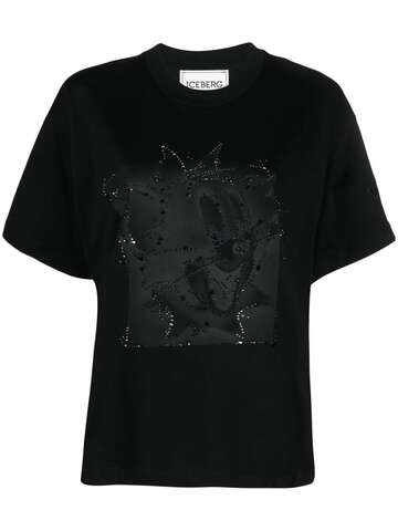 iceberg cartoon-print cotton t-shirt - black
