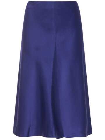 STELLA MCCARTNEY Fluid Satin Midi Skirt in purple