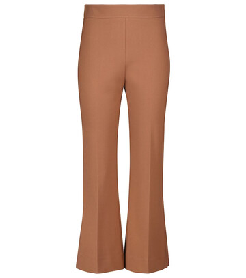 Victoria Victoria Beckham High-rise kick-flare pants in brown