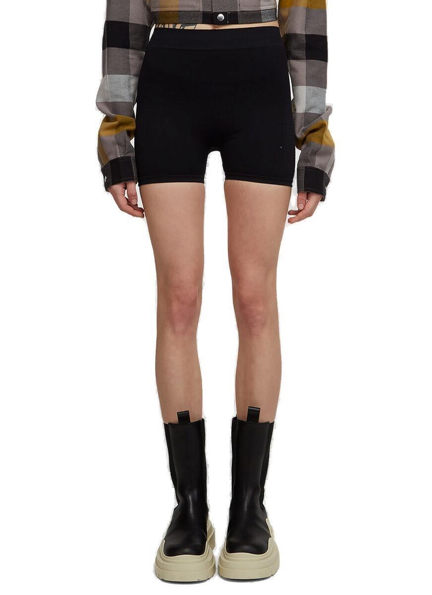 Rick Owens Knitted High Waist Bike Shorts in black