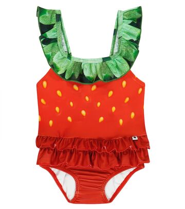 Molo Baby Nalani printed swimsuit in red