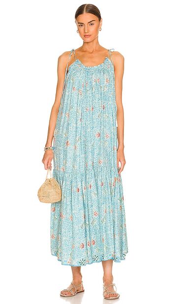 Natalie Martin Jerusha Dress in Baby Blue in turquoise