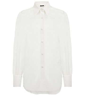 oséree lace shirt in white