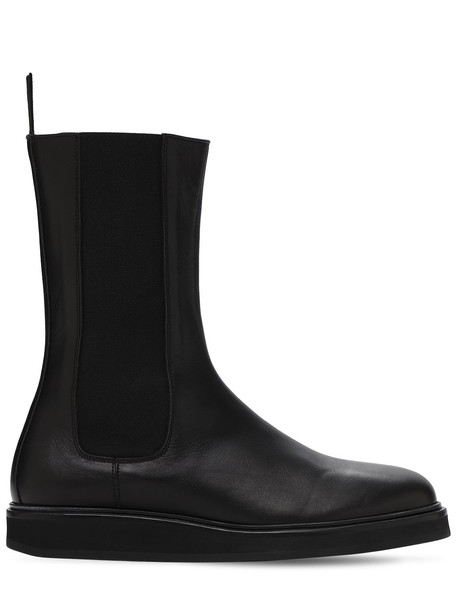LEGRES 20mm Leather Chelsea Boots in black