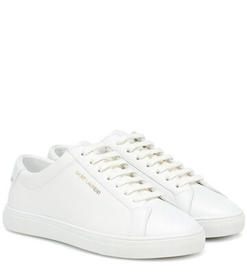 Saint Laurent Andy leather sneakers in white