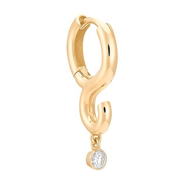 Charlotte Chesnais Hook Créole Diamond Earring in gold / yellow