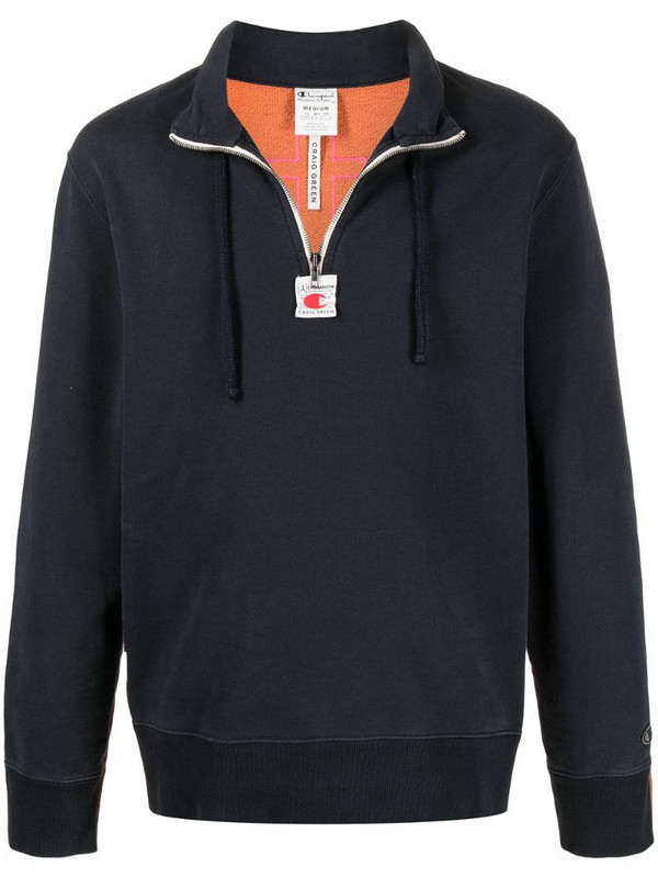 Craig Green two-tone zip-up jumper in black