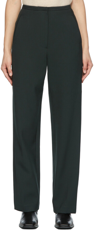 LOW CLASSIC Straight-Leg Heavyweight Trousers in blue / green