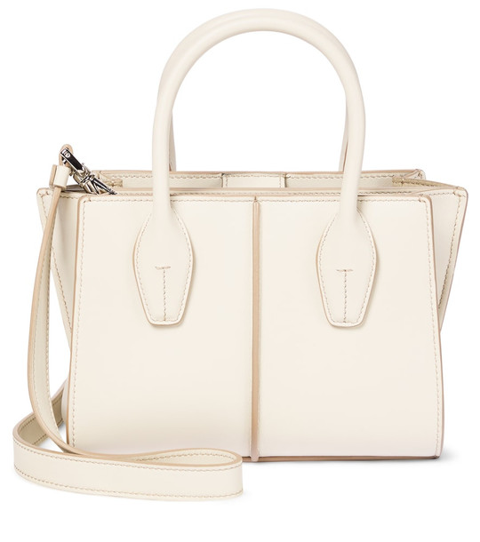 Tod's Holly Mini leather tote in white