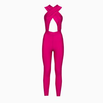 The Andamane Hola Haltmeck Jumpsuit T100135a in fuchsia