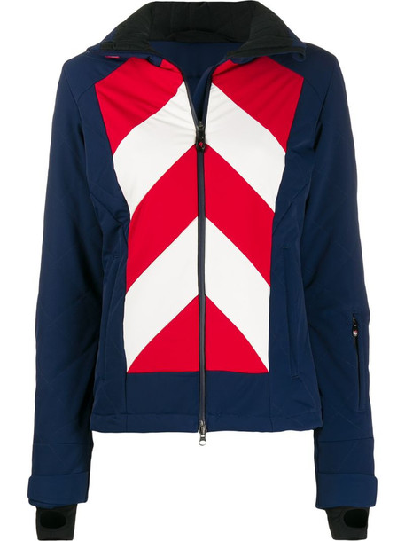 Perfect Moment hooded stripe jacket in blue