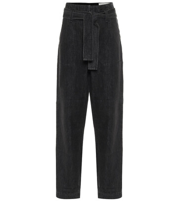 Rag & Bone High-rise relaxed cotton pants in black