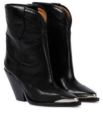Isabel Marant Leyane leather cowboy boots in black