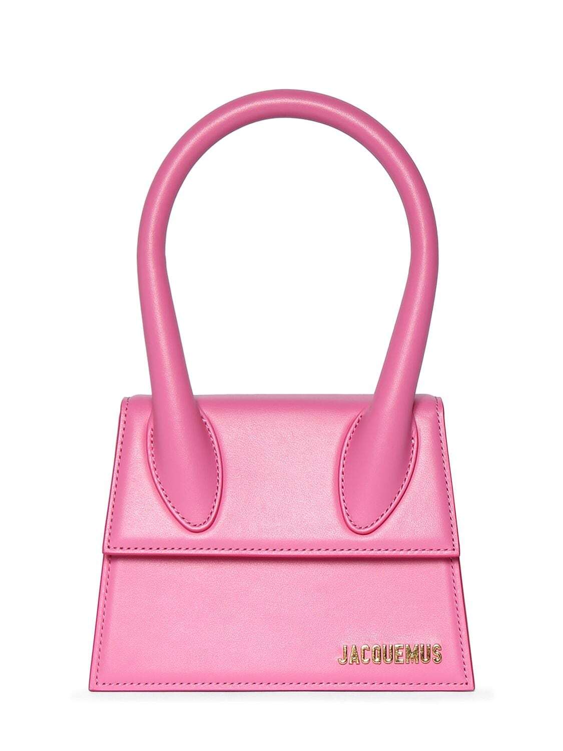 JACQUEMUS Le Chiquito Leather Top Handle Bag in pink