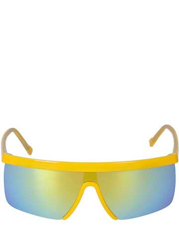 giuseppe di morabito mask acetate sunglasses w/ mirror lens in yellow