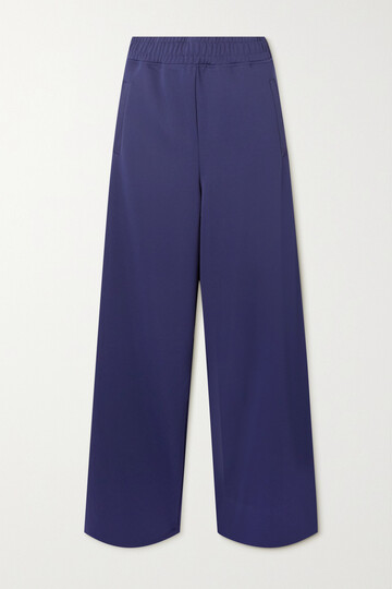 jw anderson - + run hany embroidered stretch-jersey straight-leg track pants - blue