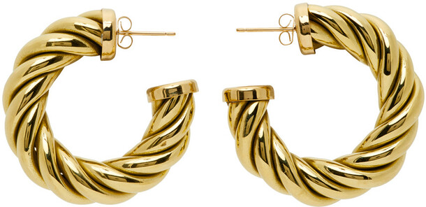 Laura Lombardi Gold Spira Hoop Earrings