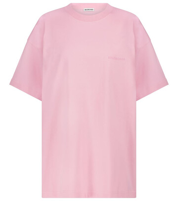 Balenciaga Oversized cotton T-shirt in pink