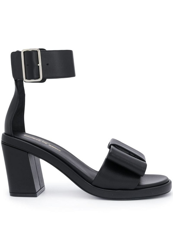 Comme Des Garçons ankle strap bow sandals in black
