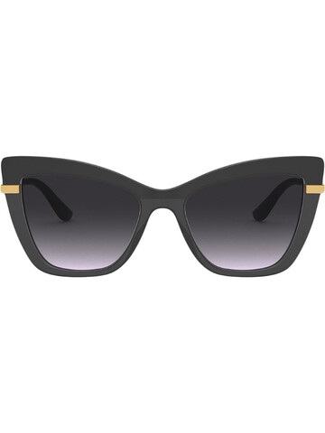 dolce & gabbana eyewear cat-eye frame sunglasses in black