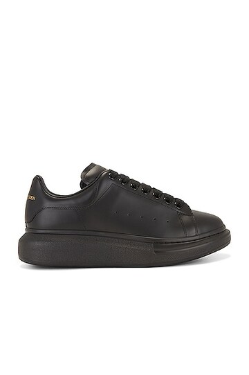 alexander mcqueen leather sneaker in black
