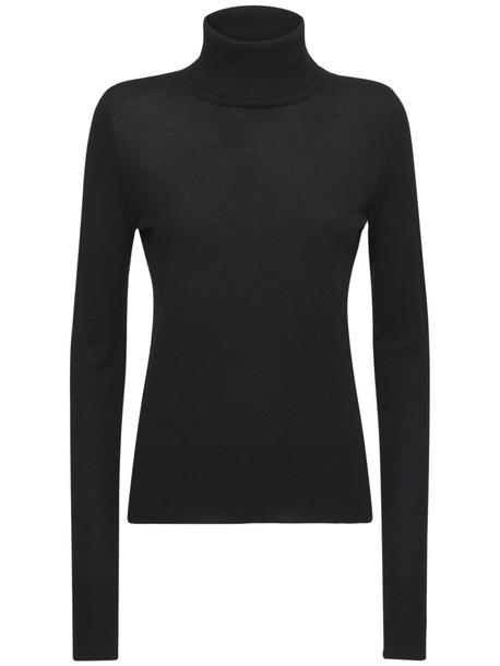SAPIO Wool Knit Turtleneck Sweater in black