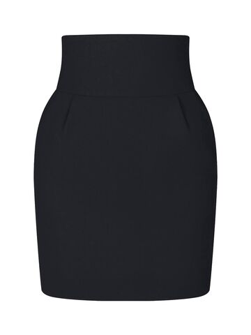alexandre vauthier wool crepe high waisted mini skirt in black
