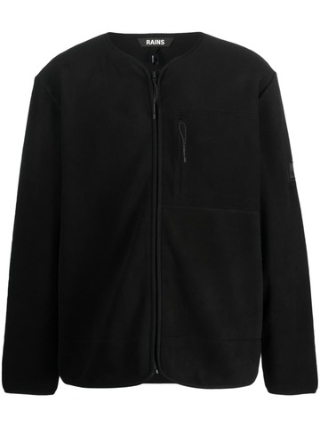rains plain fleece jacket - black