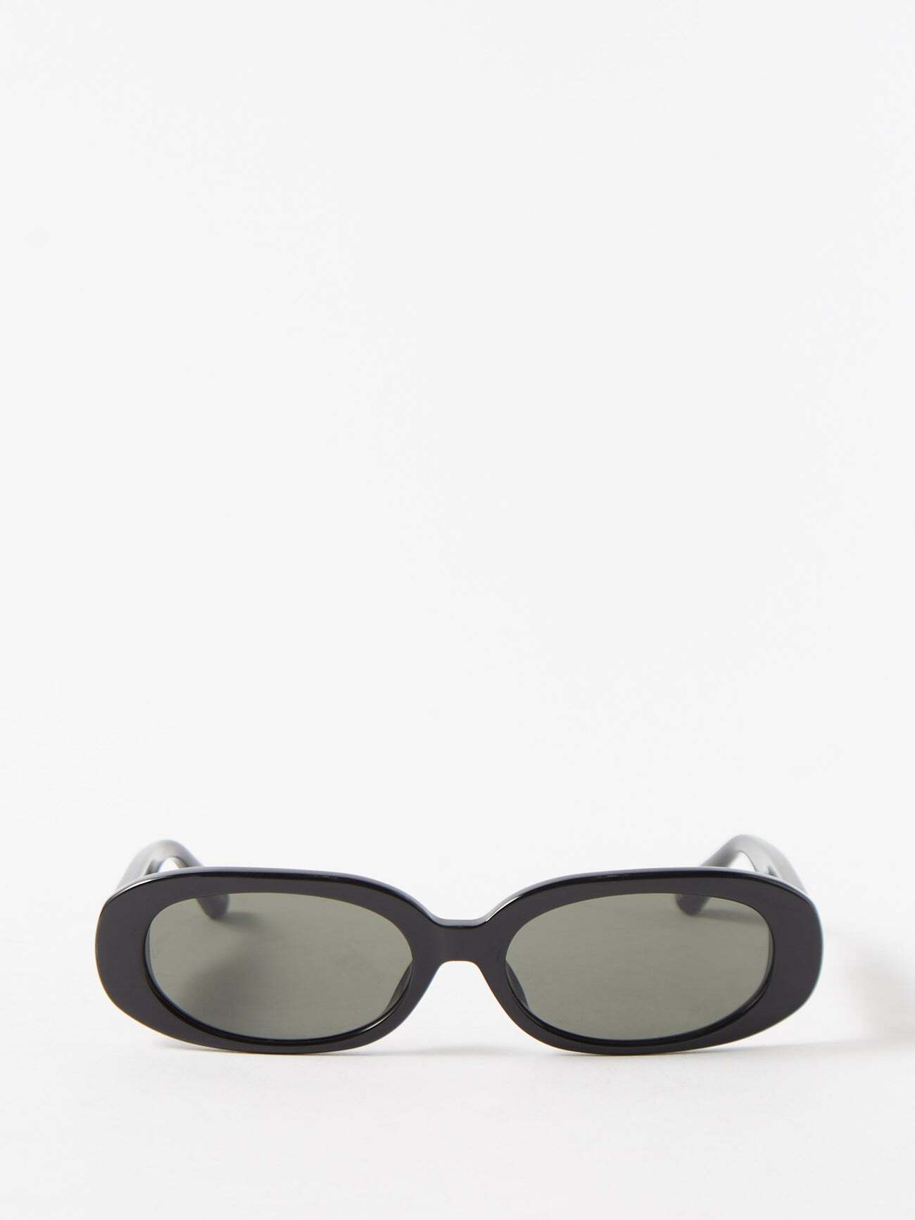 Linda Farrow - Cara Oval Acetate Sunglasses - Womens - Black