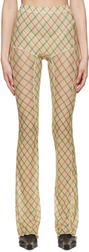 knwls yellow polyester trousers