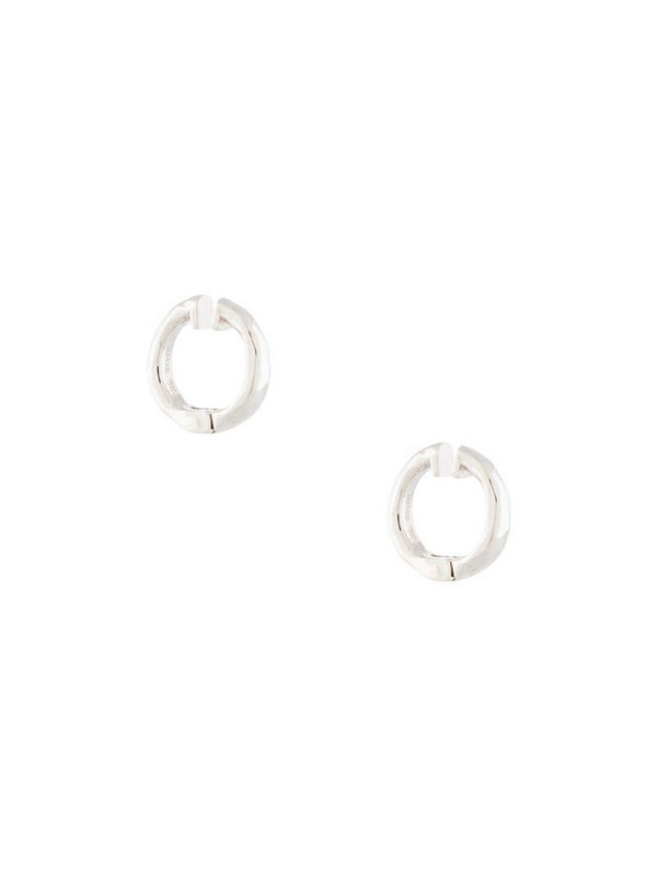 E.M. clip-on hoop earrings in silver
