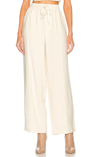 Ena Pelly Zoey Woven Pant in Ivory in sand