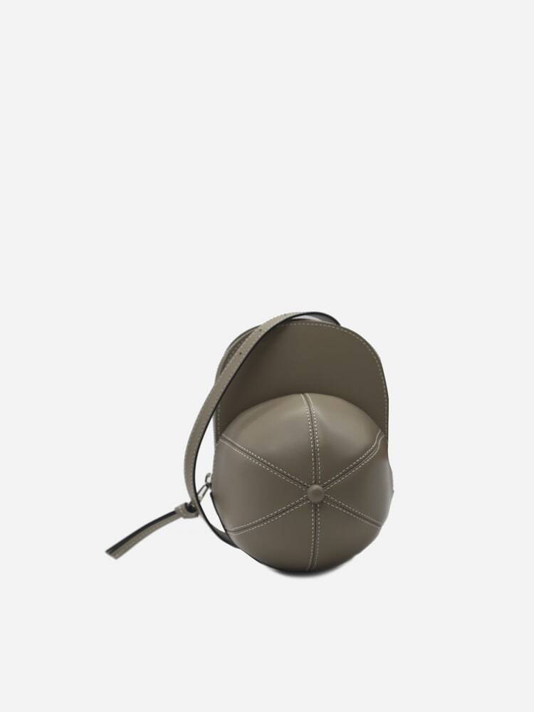 J.W. Anderson Leather Midi Cap Shoulder Bag in taupe