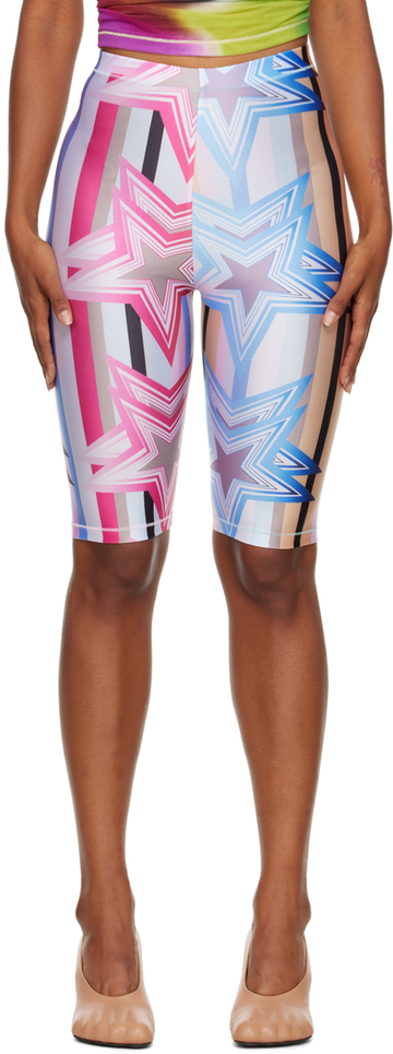 Chopova Lowena Multicolor Star & Stripe Bike Shorts in multi