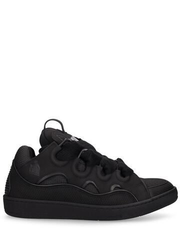 lanvin curb textured rubber sneakers in black