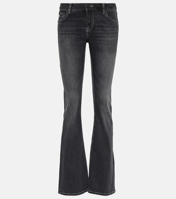 ag jeans mid-rise bootcut jeans in grey