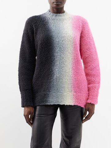 sacai - tie-dye wool-blend sweater - womens - multi