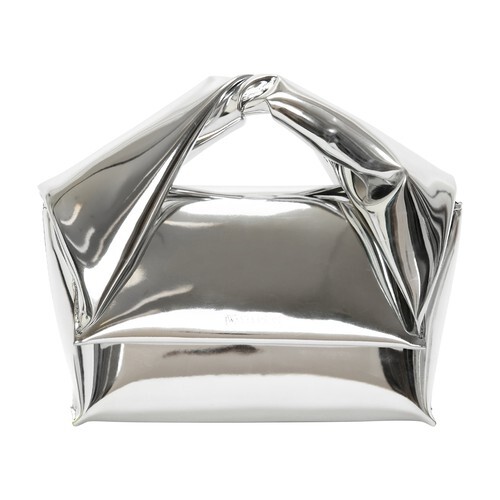 Jw Anderson Medium Twister - Mirror Top Handle Bag in silver