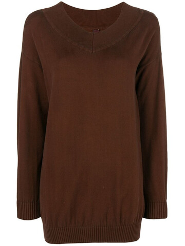 Romeo Gigli Pre-Owned loose fit sweater in brown