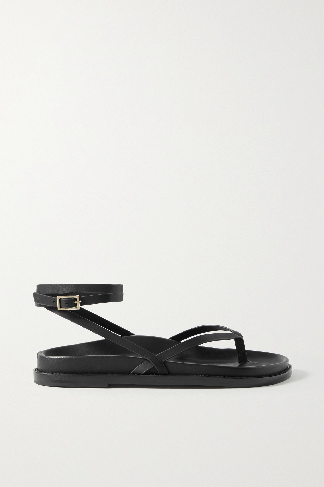 Porte & Paire - Leather Sandals - Black