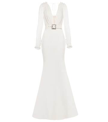 Rebecca Vallance Bridal Francine crêpe gown in white