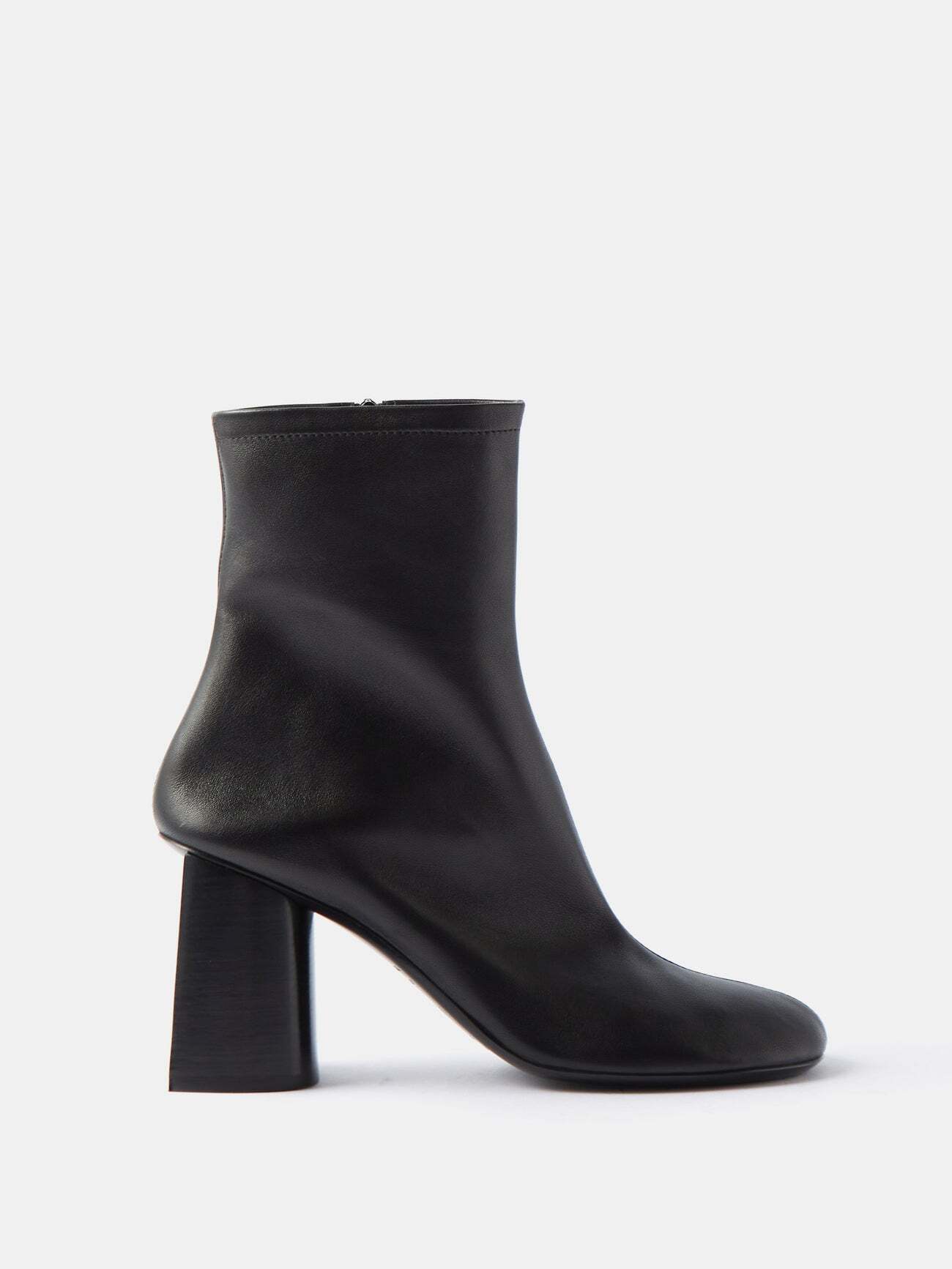 Balenciaga - Glove 80 Inverted-heel Leather Ankle Boots - Womens - Black