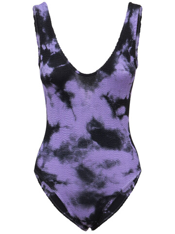 BOND EYE Mara Eco One Piece Swimsuit in black / lilac