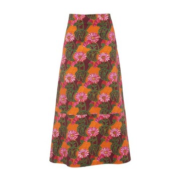 La Doublej A-Long Skirt in orange