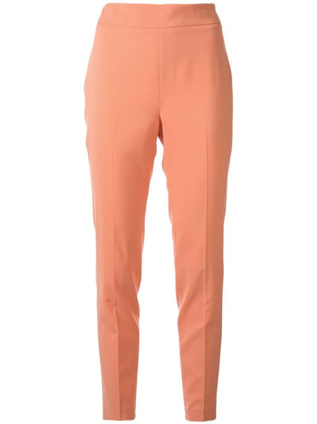 Fabiana Filippi cropped side zipped trousers in orange