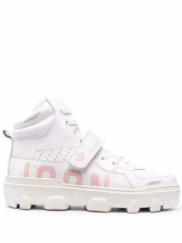 dsquared2 icon basket high-top sneakers - white
